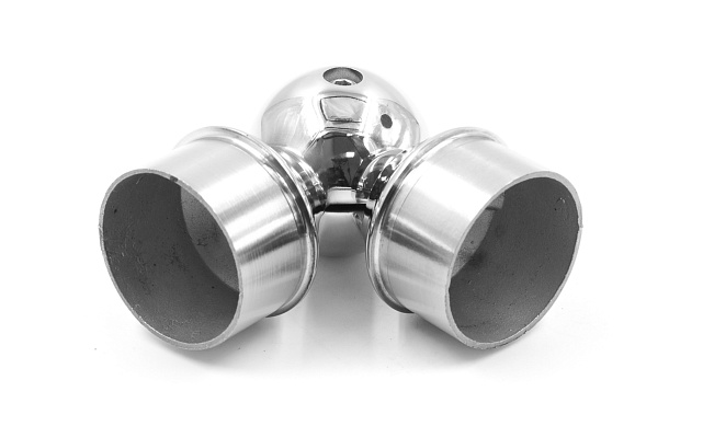 Поворот литой, регулируемый, "шар" с установочными кольцами, под Ø50.8 мм, (AISI 304) k558 3 Поворот литой, регулируемый, "шар" с установочными кольцами, под Ø50.8 мм, (AISI 304) k558 3