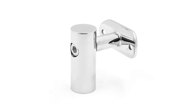 Держатель поручня к стойке Ø38.1 мм, с ложементом для трубы Ø50.8 мм полированный, литой (AISI 304) k243 4 Держатель поручня к стойке Ø38.1 мм, с ложементом для трубы Ø50.8 мм полированный, литой (AISI 304) k243 4