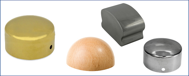 Заглушки для деревянного поручня в Челябинске. Комплектующие для лестничных ограждений и перил ПерилаГлавСнаб  Заглушки для деревянного поручня в Челябинске. Комплектующие для лестничных ограждений и перил ПерилаГлавСнаб