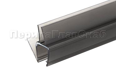 Уплотнитель для стекла 8мм, полупрозрачный черный, пол-стекло 2,2 м t206-2 BL  купить в Челябинске